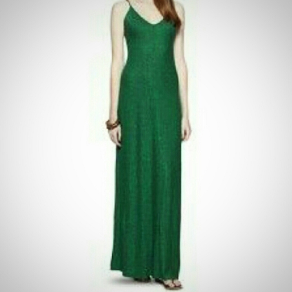 Emerald green maxi dress